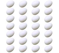 WEKAMOS 28pcs Fake Pigeon Eggs Solid Pe Material 3.8x2.8cm Diy Decorative Hatching Eggs for Bird Breeding and Nesting
