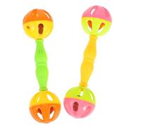 WEKAMOS 2Pc Plastic Parrot Hammer for Auditory Training Safe Early Educational Rattle Instruments for Pet Birds Random Styles for Interactive Play