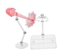 WEKAMOS 2pcs Adjustable Action Figure Stand Pink Doll Bracket Holder with Multiple Angle Display for Dynamic Posing Stable Figure Display Stands for Organizing Models and Dolls at Home