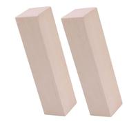 WEKAMOS 2pcs Basswood Wood Blocks Soft Cubes for DIY Crafts Painting and Whittling Unfinished Natural Wood Blanks Suitable for Beginners and Experienced Carvers