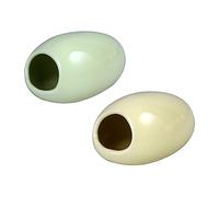 WEKAMOS 2Pcs Ceramic Hamster Cooling Nests Pet Houses for Small Animals Durable Wear Resistant Hideouts Comfortable Sleep and Activity Habitat for Hamsters Chinchillas