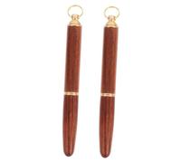 WEKAMOS 2pcs Chinese Ear Cleaning Stick with Brass Spoon Smooth Rounded Ear Wax Remover Pen Style Tool Portable Keychain Design