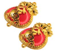 WEKAMOS 2pcs Chinese Year Silk Thread Lucky Money Bag Pendants Traditional Festival Ornaments for Home Office Mall Decoration Prosperity Charm Hanging Adornments
