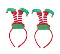 WEKAMOS 2Pcs Christmas Tree Headbands Lightweight Comfortable Hair Bands Non Slip Holiday Costume Hair Accessories for Adults Party Celebration