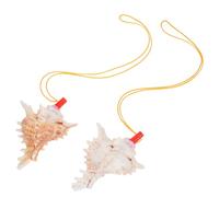 WEKAMOS 2Pcs Conch Shell Horn Whistle Set, Plastic Trumpet Bugle with Marine Design, Noisemaker for Beach Parties, Home Decoration, and Outdoor Festive Events