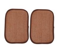 WEKAMOS 2Pcs Cooling Grass Mat for Small Animals Woven Rabbit Bed Cushion Breathable Pet Grass Mat for Guinea Pigs Chinchillas Hamsters Summer Cooling and Comfortable Rest Random Color