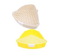 WEKAMOS 2Pcs Detachable Pet Litter Box for Small Animals Lightweight Pet Toilet Tray for Rabbits Ferrets Guinea Pigs Easy Clean Leak Design Suitable for Indoor and Outdoor Use
