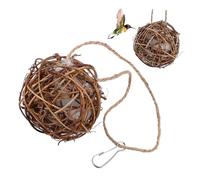 WEKAMOS 2pcs DIY Bird Nesting Material for Outdoor Lightweight Hanging Parrot Biting Comfortable Wild Bird Feeder Decorative Garden Nest House
