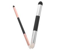 WEKAMOS 2pcs Dual Ended Artist Blending Sponge Pen Washable Reusable Sketch Brush for Precision Shading Highlighting Detailing and Correction Large Silver Small Rose Gold for Drawing and