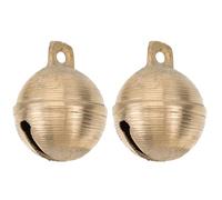 WEKAMOS 2pcs Earth Bell Brass Pet Bell for Dog Collar for Cattle Sheep Lovely Pet