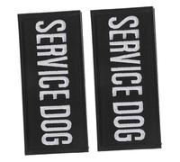 WEKAMOS 2pcs Embroidered Fabric Patches for Service Dog Vest Hook and Loop Fastener Suitable for Small to Large Pets Training Walking Travel
