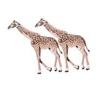 WEKAMOS 2pcs Embroidered Giraffe Animal Patches Sew-on Appliques for Clothes Decoration Boys and Girls DIY Craft Embellishments