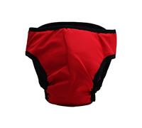 WEKAMOS 2pcs Female Dog Diapers Xl with Hook Loop Closure Washable Physical Pant for Heat Incontinence and Puppy Training Red Black Elastic Sanitary Underwear