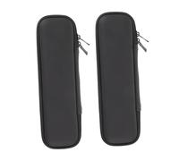 WEKAMOS 2pcs Hard Shell Travel Toothbrush Case Mesh Pocket Sturdy Eva Electric Toothbrush Toothpaste Holder for Oral Care Kit Compact Black for Travel Toiletry Storage