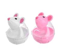 WEKAMOS 2pcs Interactive Cat Feeder Toy Automatic Snack Dispenser in Mouse Shape Rolling Tumbler Design for Engaging PET Play for Indoor Cats and Kittens