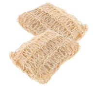 WEKAMOS 2pcs Loofah Bath Ball Shower Body Scrubber Deep Cleansing Removes Dead Skin Cells Natural Loofah Fibers Beige Soft Gentle Daily Use in The Shower Or Bath for Men Women