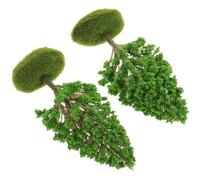 WEKAMOS 2pcs Miniature Artificial Street Trees Model Scenery for Crafting and Landscape Decoration for Mini Gardens and Diorama Projects