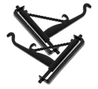 WEKAMOS 2Pcs Miniature Black Alloy Hanging Plant Brackets Mini Macrame Plant Hangers for Tiny House Christmas Micro Hook Accessories for Fairy Garden Outdoor Decor