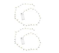 WEKAMOS 2Pcs Miniature Dollhouse String Lights Battery Operated Fairy LED Lights for Christmas Decoration Small Dollhouse Accessories for Holiday Craft