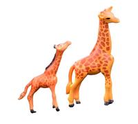 WEKAMOS 2pcs Miniature Giraffe Figurines Resin Animal Figures Cartoon Style for Living Decor Micro Landscape Accessories Home Decoration