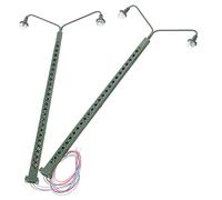 WEKAMOS 2pcs Miniature Railroad Lamp Model Green Warm Yellow Light for DIY Micro Landscape Decor for Mini House Scenes and Model Railway Accessories