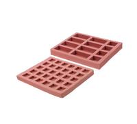 WEKAMOS 2pcs Model Floor Tiles Mold Silicone Fake Molds Simulation Brick Model Brick Crafting Landscapes and Miniature Scenes Mini Making Tile Silica Gel Brown