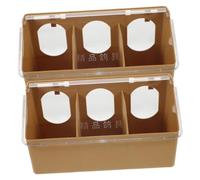 WEKAMOS 2Pcs Multi-function Hanging Bird Feeder Bowls with Cover Food and Water Containers for Parrots Doves Pigeons and Finches Easy Install Cage-mounted Feeding