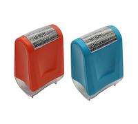 WEKAMOS 2pcs Multi Function Secret Seal Roller Stamp Household Privacy Protection Lightweight Portable Confidential Id Blocker Privacy Seal for Personal Information Security Red and Blue