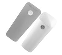 WEKAMOS 2pcs Narrow Rectangular Garbage Cans for Home Kitchen and Bathroom, Open-top Waste Bins in Gray and White, Space-saving Trash Buckets for Bedroom and Living Room Use