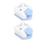 WEKAMOS 2pcs Paper Corner Puncher for Scrapbooking and Crafts Quick One-touch Rounded Cardstock Cutter Portable Blue Corner Rounder for Photos Business Cards and Journaling Supplies