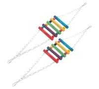 WEKAMOS 2Pcs Parrot Rope Bridge Bite Resistant Bird Perch Stand for Climbing and Chewing Stable and Wear Resistant Swing Accessory for Pet Birds and Parakeets