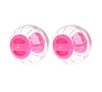WEKAMOS 2pcs Pink Hamster Running Balls Small Pet Exercise Balls Made of Plastic for Relieving Boredom and Increasing Activity Level Suitable for Small Animals during Pet Play