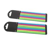WEKAMOS 2Pcs Portable Fluorescent Reading Strips Professional Highlight Tabs for Teachers Sticky Neon Page Markers for Focused Word by Word Reading