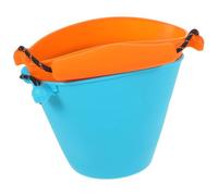 WEKAMOS 2pcs Portable Folding Silicone Water Buckets, Multi-function Beach and Sand Buckets with Handles, Lightweight Beach for Outdoor Play Random Color Random Color