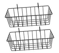 WEKAMOS 2Pcs Rabbit Hay Feeder Racks Small Pet Food Holders for Cage Use Mess Design Protects Hay From to Clean Durable Black Bunny Cage Supplies