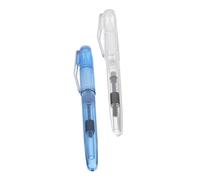 WEKAMOS 2pcs Refillable Plastic Calligraphy Brush Pens Pen Type Soft Hair Ink Brush for Chinese Calligraphy Watercolor Drawing Transparent White and and Artists