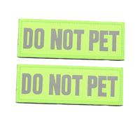 WEKAMOS 2Pcs Reflective Service Dog Patch Adhesive Do Not Pet Back Patches for Vest Harness for Dogs