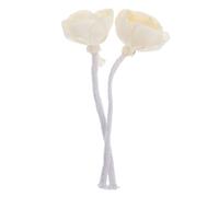 WEKAMOS 2PCS Replaceable Essential Oil Flower Head Diffusers with Bendable Cotton Rope Natural Faux Flower Aroma Sticks for Home Office Bedroom Fragrance and Decorative Charm