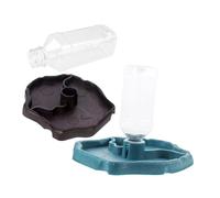 WEKAMOS 2pcs Reptile Food Dispenser Automatic Waterer Turtle Tank Accessory Multi-function Bowl Lizard Tortoise Feeder Decorative