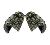 WEKAMOS 2pcs Resin Turtle Basking Platform Rock Dock Climbing Cave Hideout for Fish Tank Turtle Tank Decoration Reptile Terrariums