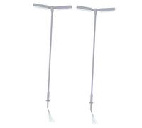 WEKAMOS 2pcs Scale Light Up Garden Lamp Posts for Model Railway DIY Building Decoration White LED Glow for Indoor Outdoor Use