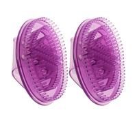 WEKAMOS 2Pcs Silicone Meridian Massage Brush for Acupoint Pressure Point Therapy, Handheld Body Scrubber for Legs and Back, Soft Skin-Friendly Massager for Spa and Home Use