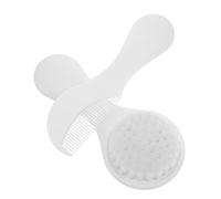 WEKAMOS 2pcs Soft Bristle Brush and Comb Set for Newborns and Gentle Scalp Massage Cradle Cap Removal Materials Newborn Grooming Kit for Sensitive Skin