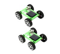 WEKAMOS 2pcs Solar Powered Car Kit for DIY Stem Engineering Set with Motor Assembly Components Educational Green Cars for Science Experiments and Sustainable Energy Learning