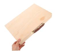WEKAMOS 2pcs Solid Pine Wooden Painting Tool Storage Boxes with Ergonomic Handles Portable Art Supply Cases for Oil Paints Brushes and Pigment Containers Travel and Studio Use