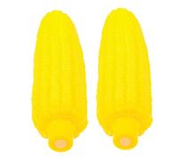 WEKAMOS 2pcs Squeaky Interactive Dog Chew Toy Corn Design for Puppies for Teething and Playtime Bite Resistant Engaging Pet Training Tool