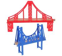 WEKAMOS 2pcs Train Track Bridge Replacement for Railway Educational Construction with Smooth Design Compatible with Major Trains Enhances Logic and Imagination Skills