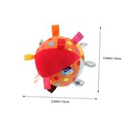 WEKAMOS 2pcs Ultrasoft Plush Ball with Bell Sensory Development for Newborns and Boy Girl Durable and Gentle Fabric Interactive Sound Comforter with Ribbon Tags for Crib and Playtime