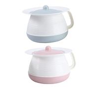 WEKAMOS 2PCS Urinal Bucket with Lid Non Skid Thickened PP Plastic Chamber Pot for Portable Spittoon Pot with Handle and Easy Clean Potty Training Essential