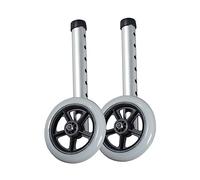 WEKAMOS 2pcs Walking Aid Replacement Wheels for Manual Wheelchairs and Rollators Aluminium Alloy Tubeless Tyre Smooth Rolling with Ball Bearings Front Caster Wheels for Disabled Trolleys